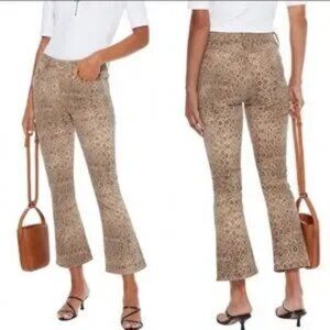 Frame - Denim Snake Print Le Crop Mini Boot Cut Jeans Size 26